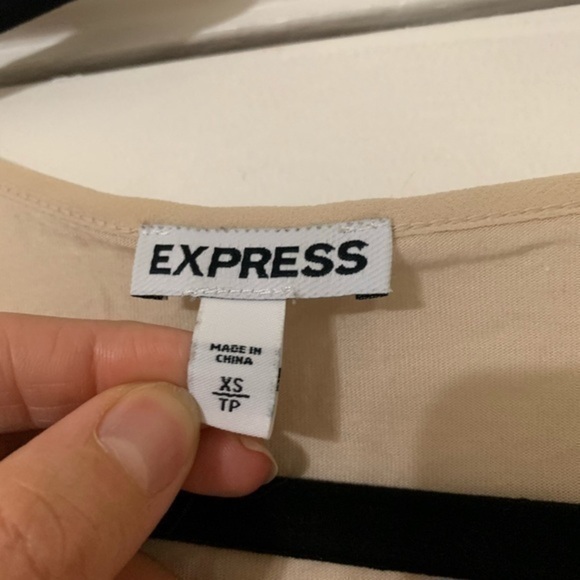 Express Cream Glam Bejeweled Tank Top Size Small - Picture 4 of 5